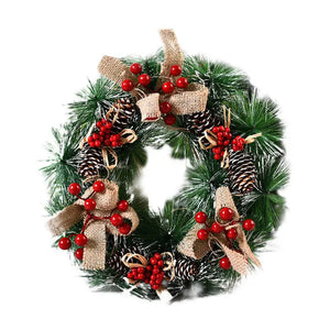 Festive Holiday Wreath For Christmas Halloween Decor Elegant Simulation Door Window Hanging Pendant Home Party Seasonal Decor