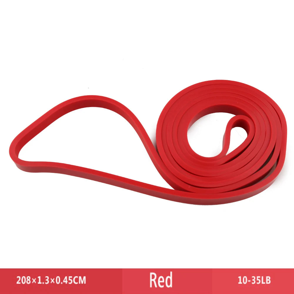 Natural Rubber Resistance Bands Fitness Rally Body Building Yoga Pull Up Belt 41" 208cm - You Offer