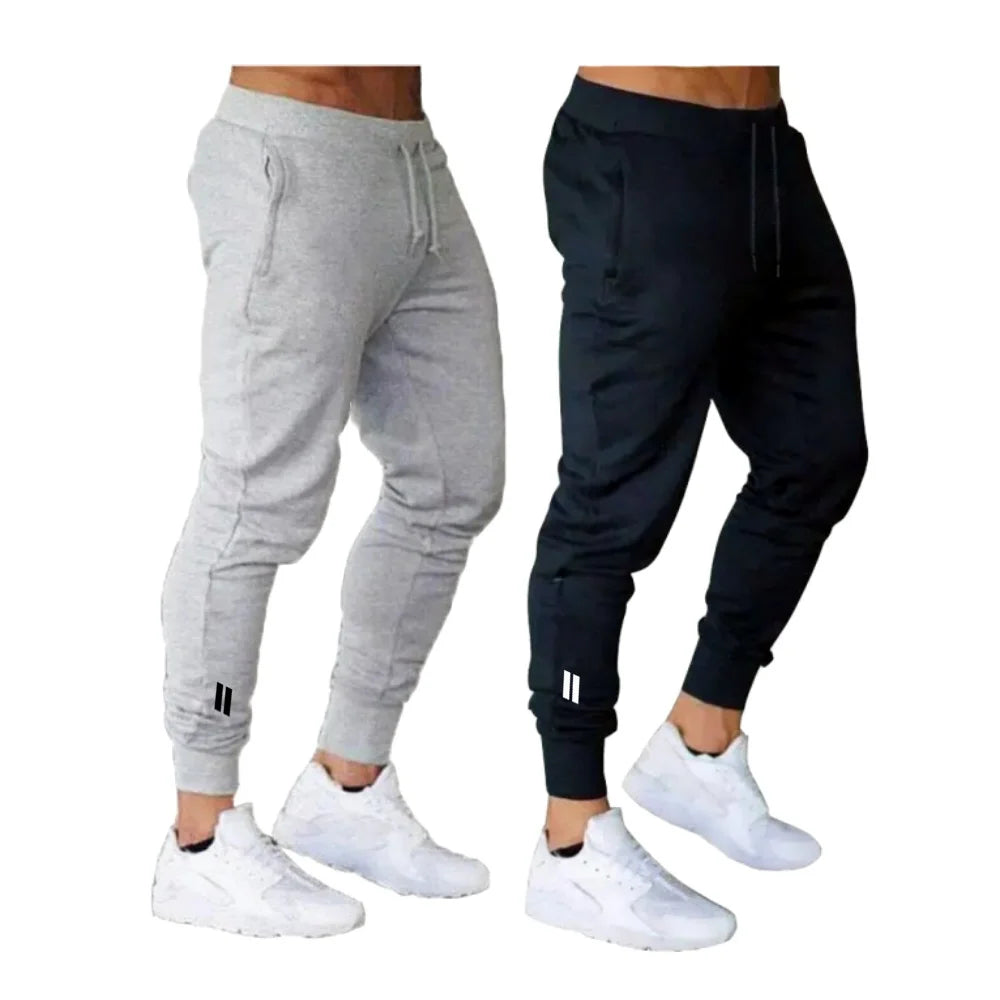 2026 New 2 Pieces Running Pants Thin Sports Training Sweatpants Gym Breathable Fitness Bottoms Jogger Sportswear Pants Men