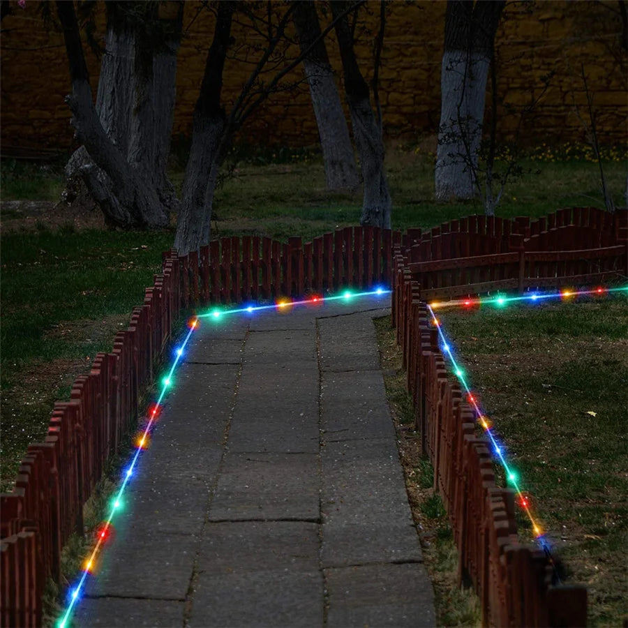 LED Rope Tube String Lights 10M 20M 30M Outdoor 8 Modes Christmas Fairy Lights Garland for DIY Party Wedding Garden Fence Decor