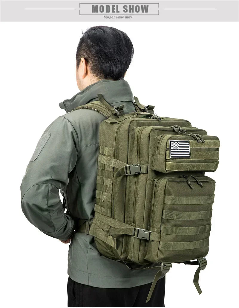 45L Tactical Backpack Large Capacity Outdoor Rucksack 3 Day Fitness Hiking Bag Hiking Camping Gear Backpacks - You Offer