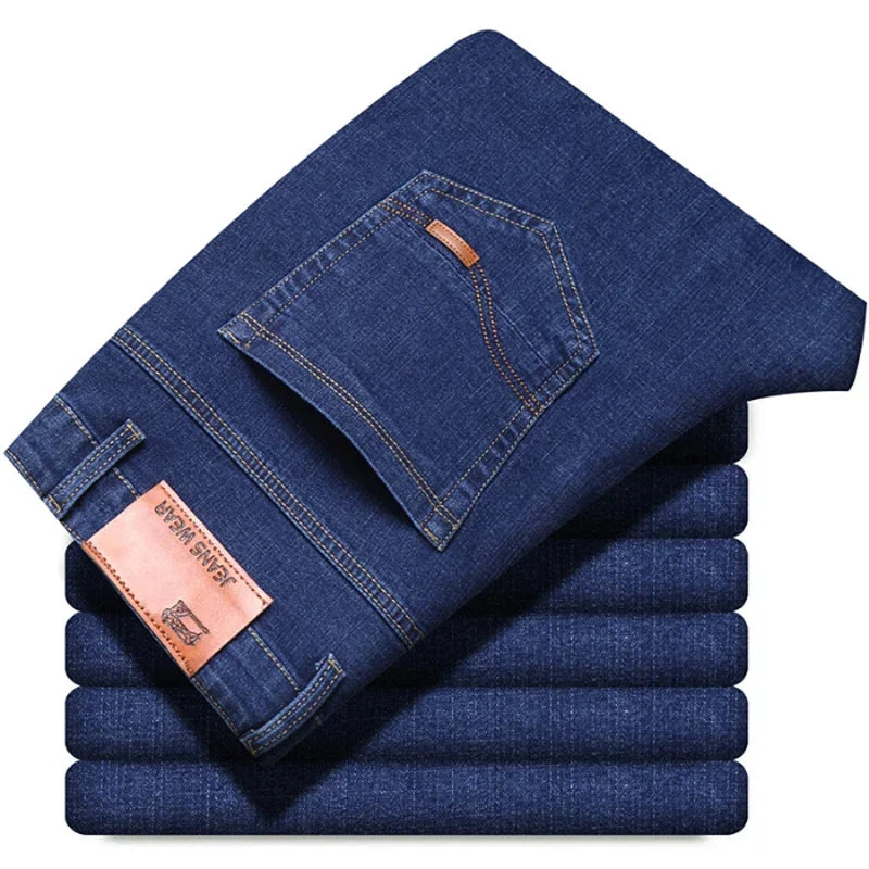 2025 NEW Men's Fashion Business Jeans Classic Style Casual Stretch Slim Jean Pants Male Brand Denim Trousers Long Pants - You Offer