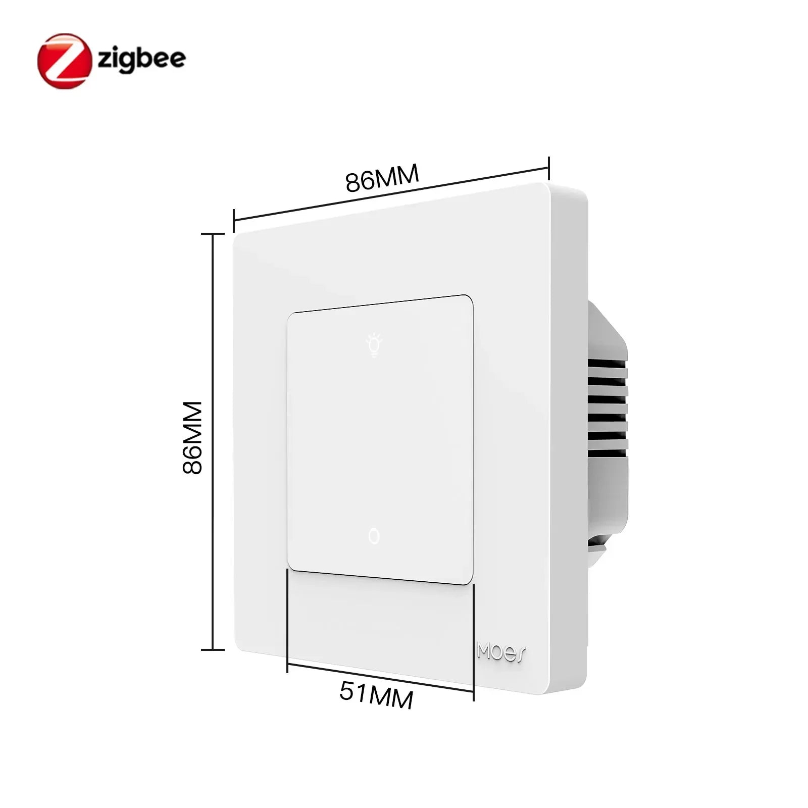 MOES Star Ring Series ZigBee Smart Dimmer Switch for Light Dimming Smart Life APP Work with Alexa Google Home Dimmable 1-3Gang - You Offer