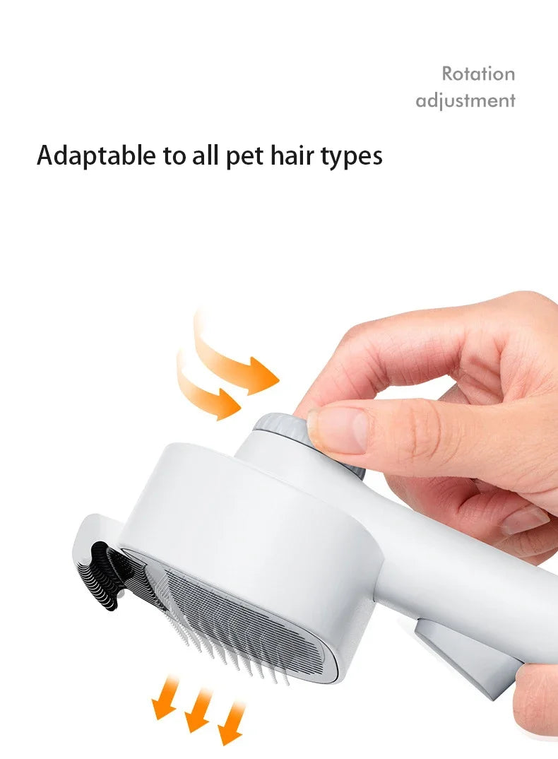 Magic Pet Grooming Brush - Effortless Knot Remover & Hair Collector, Painless Detangling for Cats & Dogs with Thick Fur