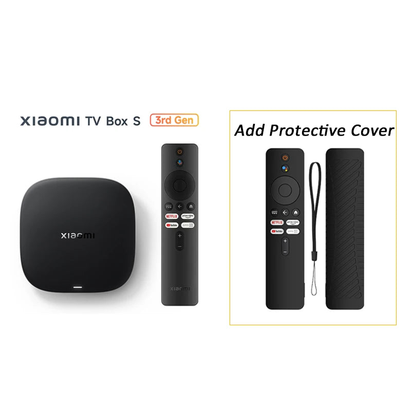 Global Version Xiaomi TV Box S 3rd Gen 4K Ultra HD Bluetooth 5.2 Wifi6 Android TV Google TV Google Assistant Smart Media TV Play