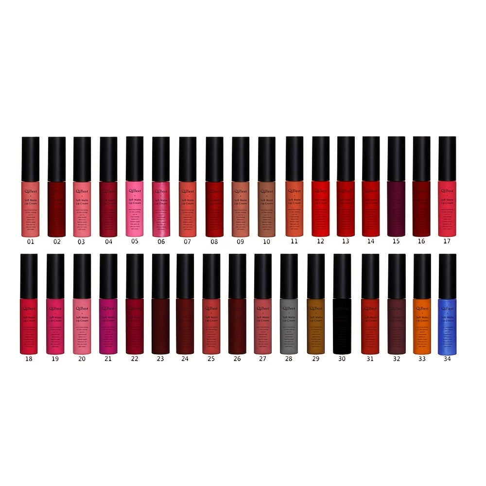 Matte Velvet Lip Glaze, Waterproof Long Lasting Not Easy To Decolor Lip Gloss, Silky Smooth Plumping Lipstick ( 20 Colors ) Valentine's Day Gifts