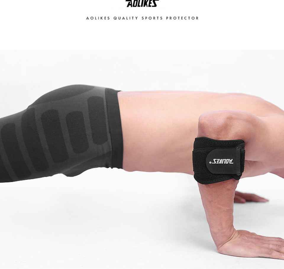 1pc Aolikes Elbow Brace for Men and Women - Tennis Elbow Support Wrap with Adjustable Compression