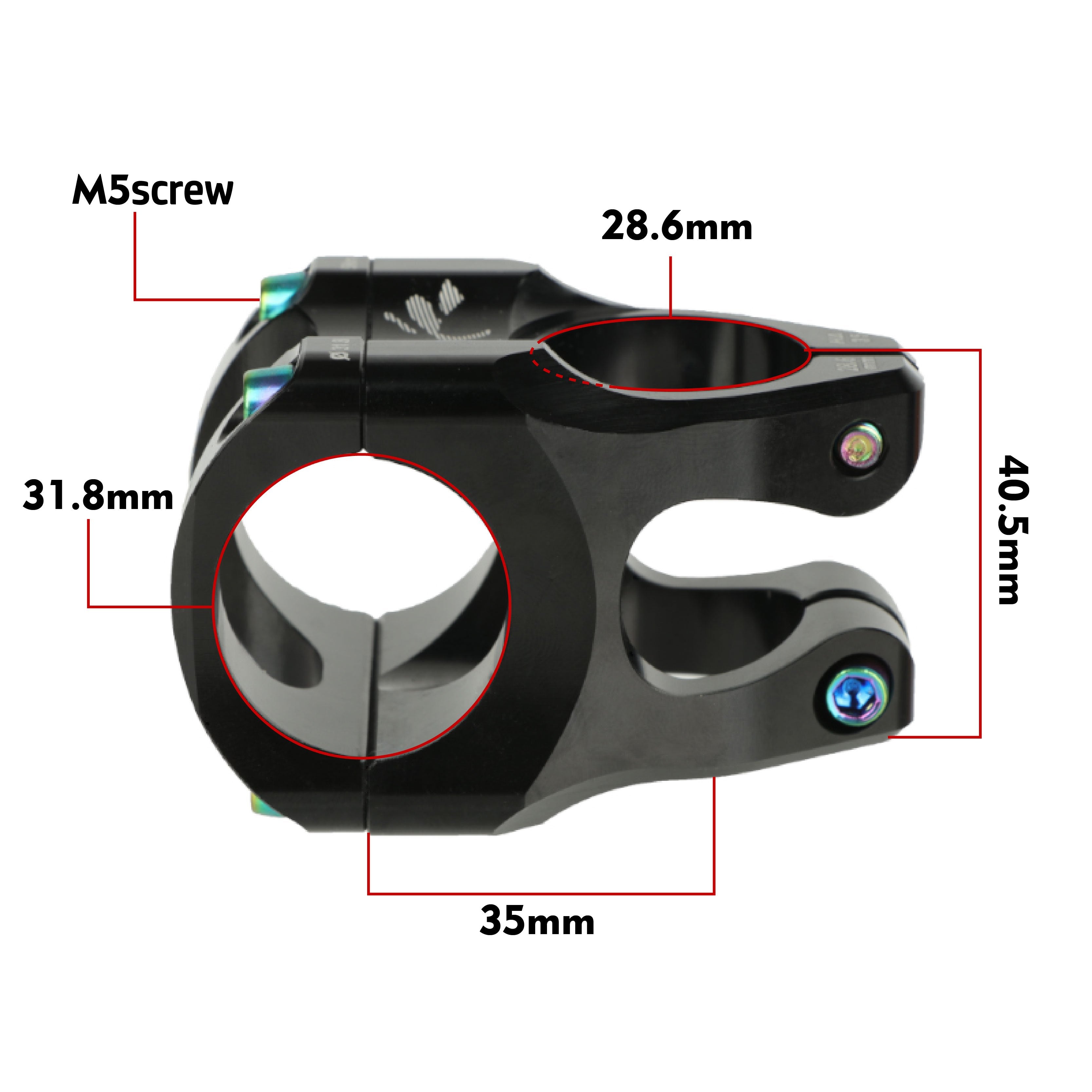 HASSNS Ultra-Light Hollow CNC Aluminum Alloy 35mm Mountain Bike Stem - Enhance Your Cycling Performance with Lightweight and Durable Handlebar Accessory