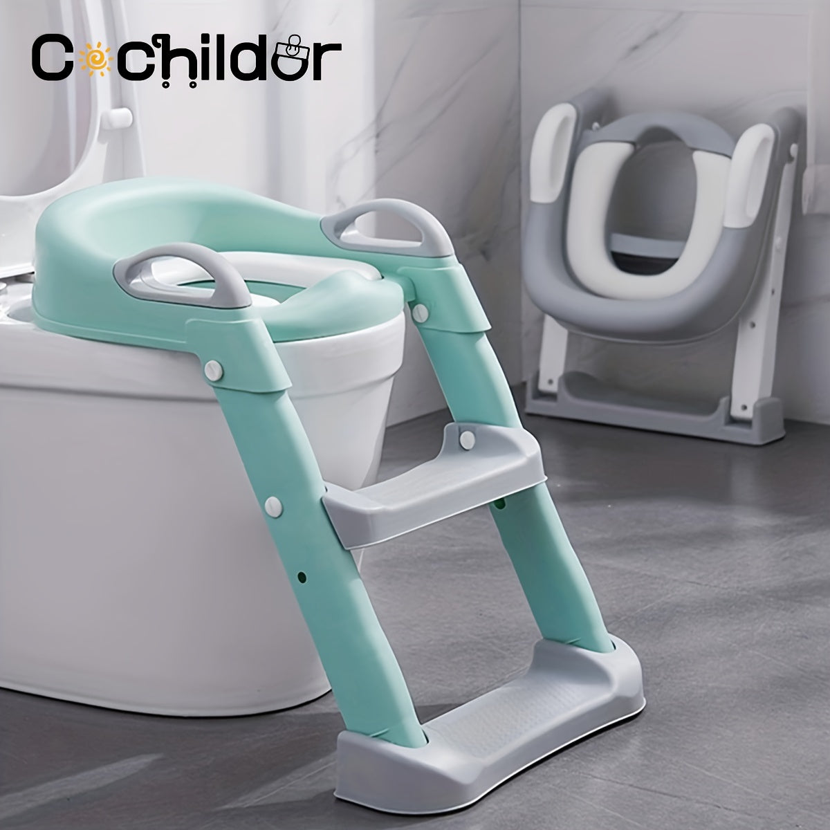 Cochildor Make Bath Time Fun For Kids With This Adorable Step Toilet Seat And Auxiliary Ladder! Christmas, Halloween, Thanksgiving Day Gift Christmas Halloween Thanksgiving Gifts Carnival