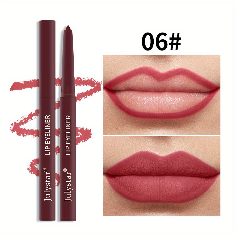 Lip Pencil Waterproof Non-halo Lipstick Pen Pink Matte Lip Gloss Rotating Lip Liner Set Valentine's Day Gifts