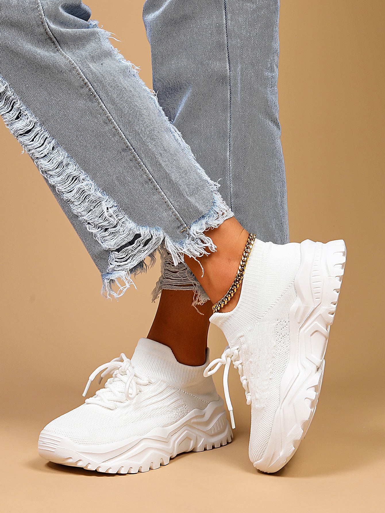Chic Womens Breathable Knit Sneakers - Slip-On Design, Lightweight Comfort, Ideal for Casual Wear & Running