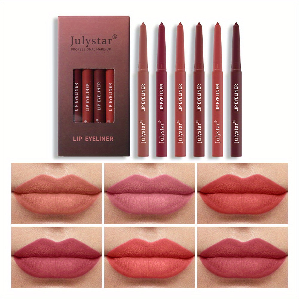 Lip Pencil Waterproof Non-halo Lipstick Pen Pink Matte Lip Gloss Rotating Lip Liner Set Valentine's Day Gifts