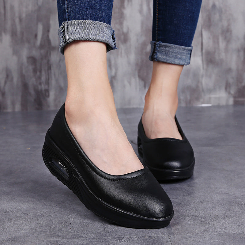 Comfy All-Season Women's Nursing Shoes with Air Cushion Support, Non-Slip Sole, Easy Slip-On Design