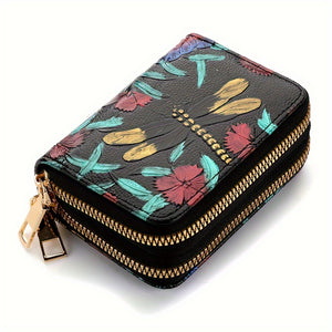 Double Zipper Wallet, Women's Short Credit Card Holder, Multifunctional Large Capacity Coin Purse