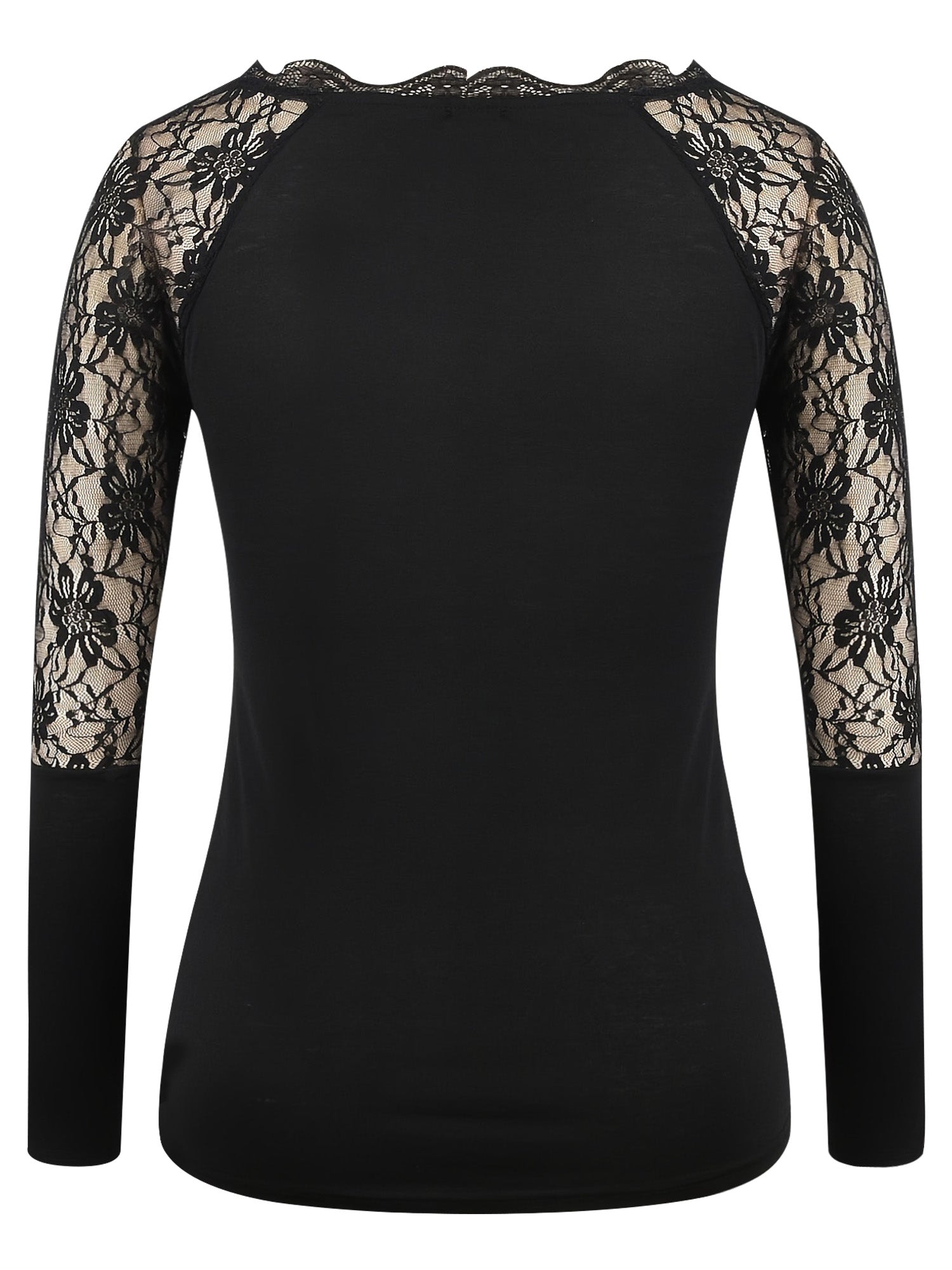 [Sexy Blouse] Sexy V Neck Lace Long Sleeve Blouse Tops | Womens Gothic Casual US