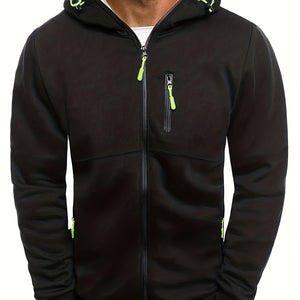 New Oversized Men'S Autumn And Winter Sports Fitness Jackets, Casual Hooded Cardigans.