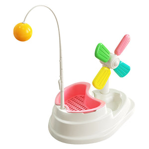 Windmill Funny Cat Stick Toy Desktop Grass Box Pet Toys - You Offer
