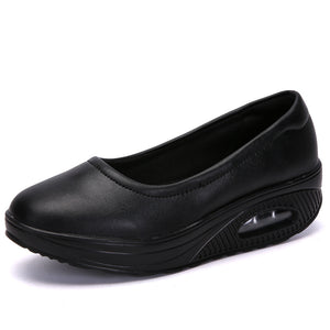 Comfy All-Season Women's Nursing Shoes with Air Cushion Support, Non-Slip Sole, Easy Slip-On Design