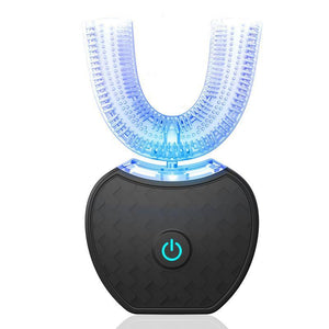 360 Degrees Intelligent Automatic Electric  Toothbrush Waterproof U Type Tooth Brush Whitening Blue Light USB Charging - You Offer