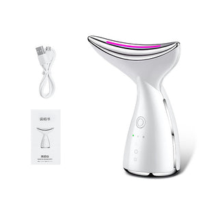 EMS Microcurrent Neck Face Beauty Device With 3 Colors LED Photon Therapy Skin Tighten Reduce Double Chin Face Lifting Devices - You Offer