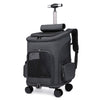 Portable Folding Trolley Pet Backpack Traveling Cat Backpack With Universal Wheel Trolley Pet Bag - You Offer