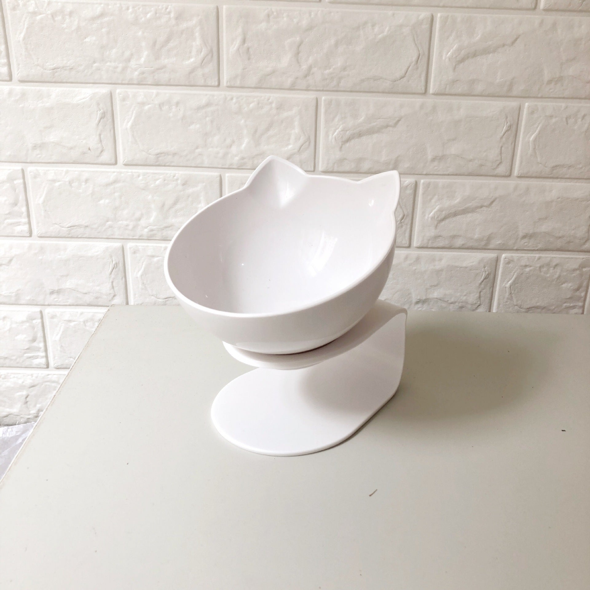New Inclined Food Cat Ear Oblique Mouth Transparent Single Pet Bowl - You Offer