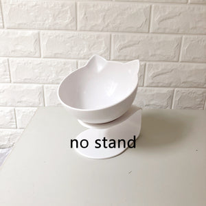 New Inclined Food Cat Ear Oblique Mouth Transparent Single Pet Bowl - You Offer