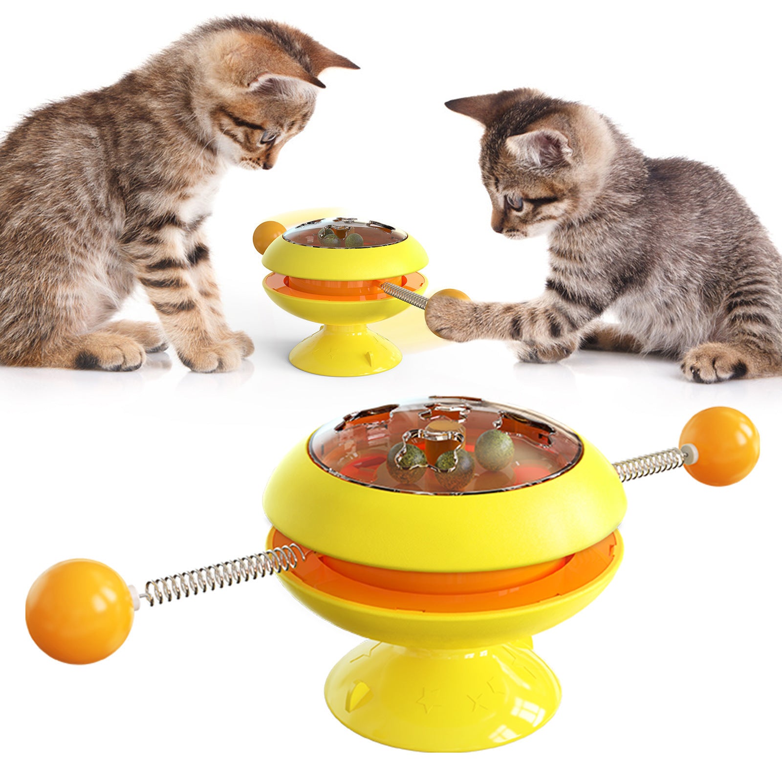 Rotatable Cat Toys Supplies With Catnip Interactive Training Toys For Cats Kitten Cat Accessories Pet Products - You Offer