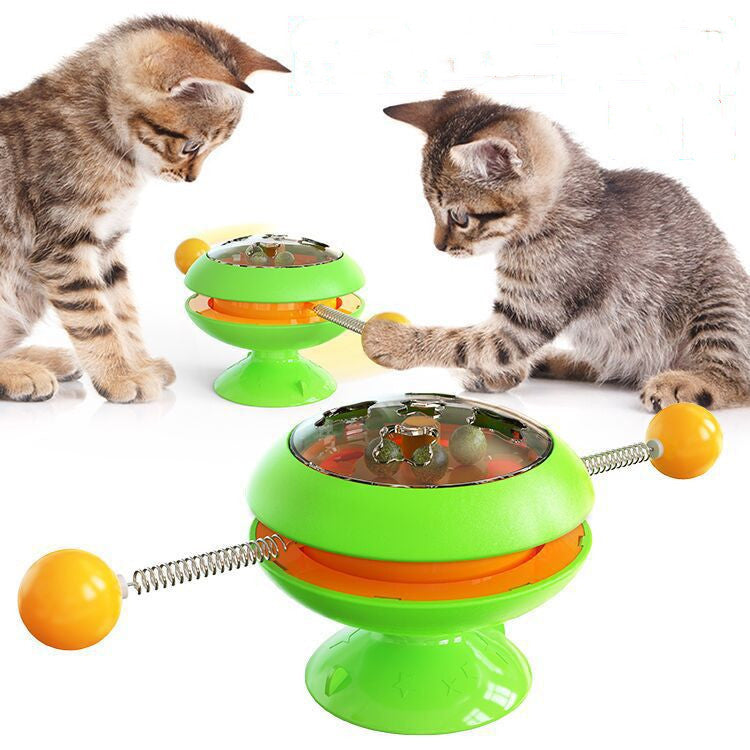 Rotatable Cat Toys Supplies With Catnip Interactive Training Toys For Cats Kitten Cat Accessories Pet Products - You Offer