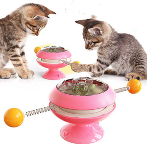 Rotatable Cat Toys Supplies With Catnip Interactive Training Toys For Cats Kitten Cat Accessories Pet Products - You Offer