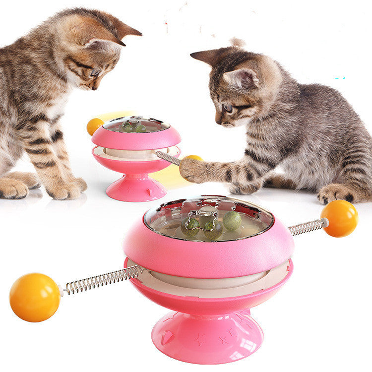 Rotatable Cat Toys Supplies With Catnip Interactive Training Toys For Cats Kitten Cat Accessories Pet Products - You Offer