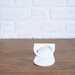 New Inclined Food Cat Ear Oblique Mouth Transparent Single Pet Bowl - You Offer
