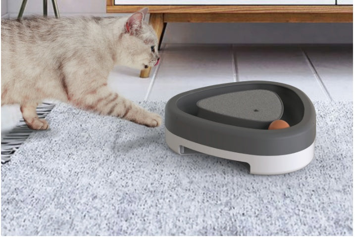 Pet Cat Self-hey Toy Smart Funny Cat Triangle Turntable Electric Toy Cat Scratcher - You Offer