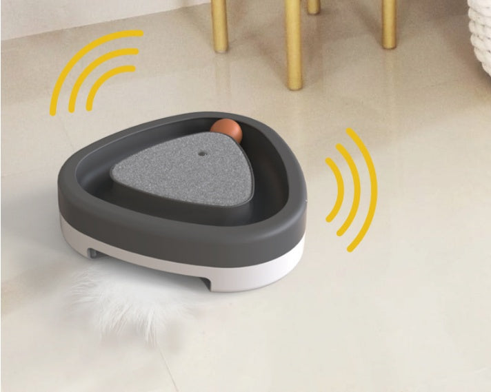 Pet Cat Self-hey Toy Smart Funny Cat Triangle Turntable Electric Toy Cat Scratcher - You Offer
