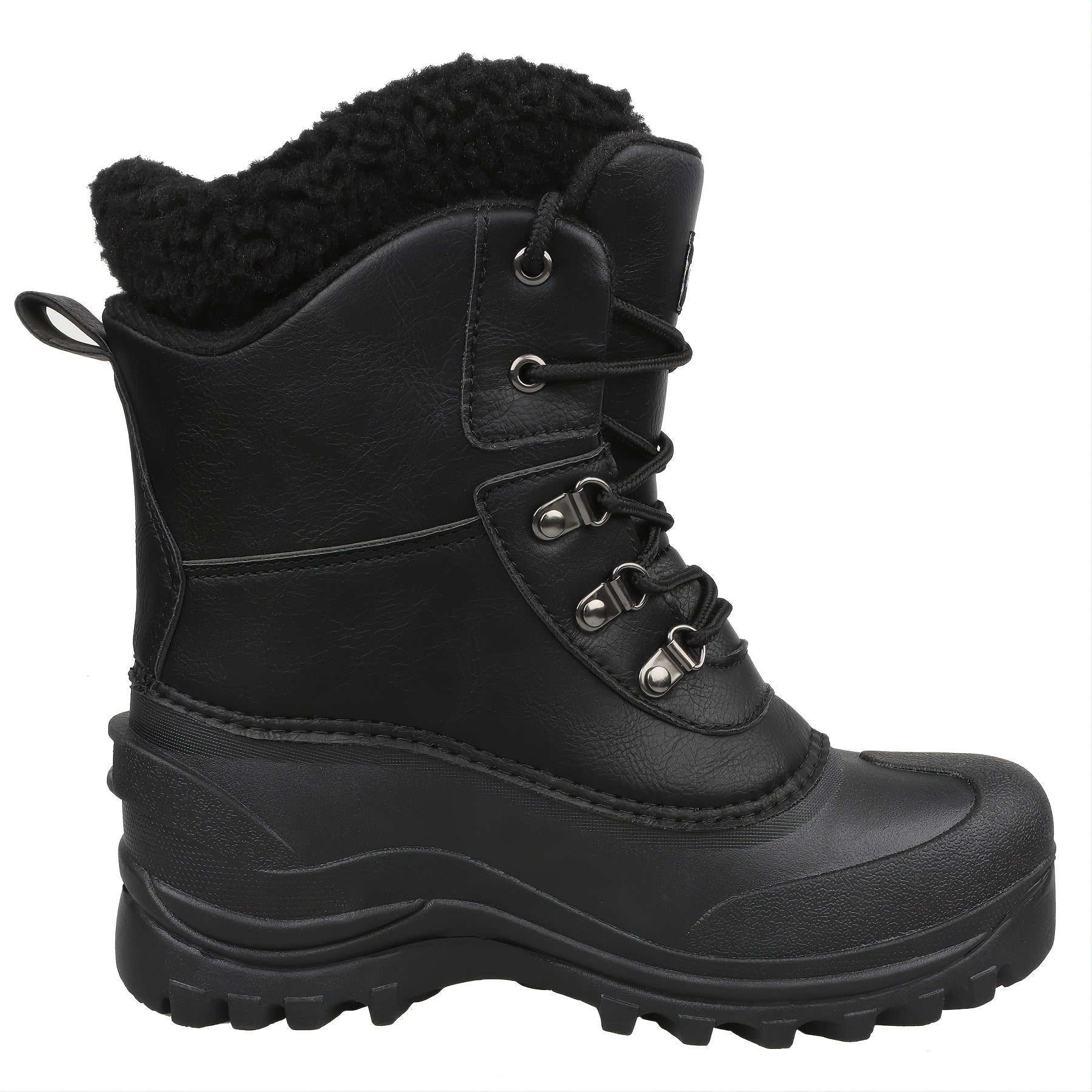 [Popular Choice] Riemot Men's High Quality Snow Boots - Durable, Non-Slip Traction Sole for Hiking, Trekking & Gardening - Warm Fleece Lined Ankle Support, Lace-Up Closure- Versatile All-Season Outdoor Footwear, Winter Hiking