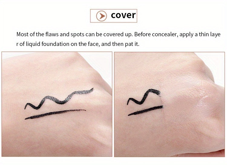 2 Tone High Coverage Concealer Cream, Concealer For Dark Circles Acne Marks Spot Freckles Blemishes, Long Wear Waterproof Liquid Foundation Cream Contain Plant Squalane