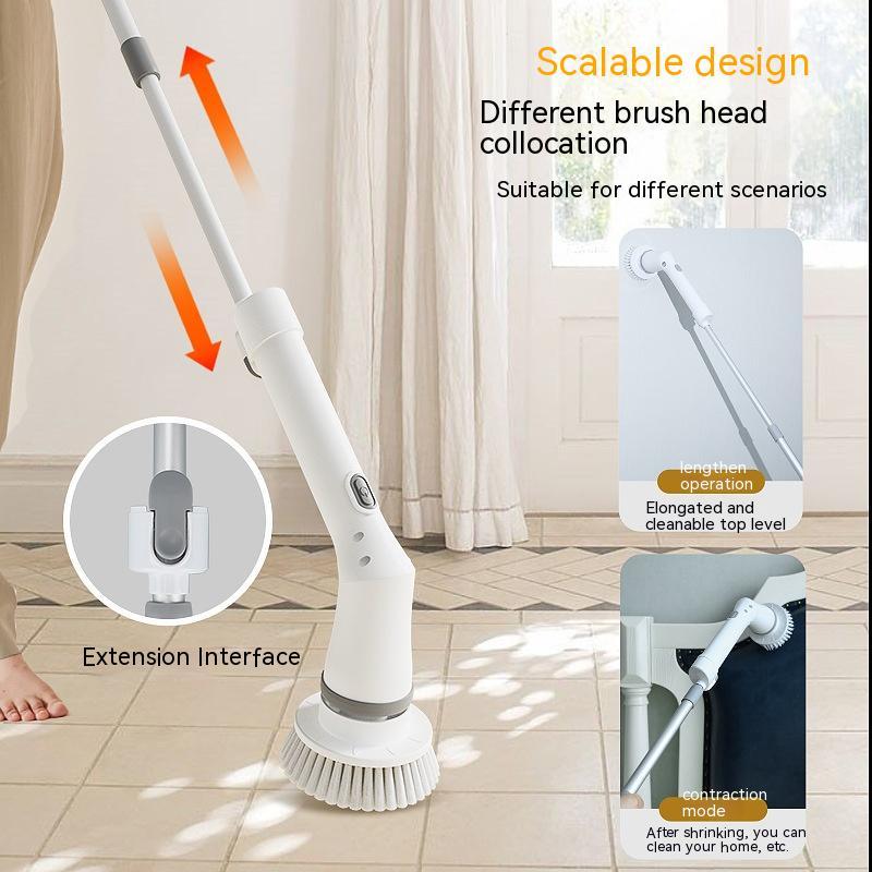 Electric Scrubber Cleaning Wall Long Handle Elbow Telescopic Multifunction Cleaning Brush - You Offer