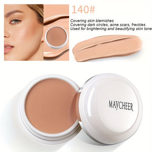 2 Tone High Coverage Concealer Cream, Concealer For Dark Circles Acne Marks Spot Freckles Blemishes, Long Wear Waterproof Liquid Foundation Cream Contain Plant Squalane