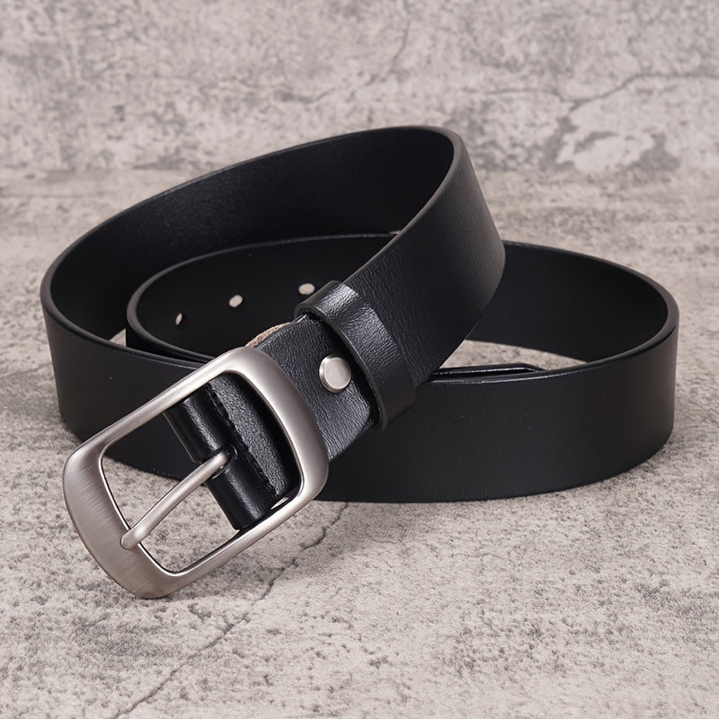 [Genuine Leather Belt for Women] Genuine Leather Belt for Women - Elegant Brown Leather Strap with Metallic-like Buckle, Versatile Fashion Accessory, Sophisticated Design, Highquality Craftsmanship, Stylish Waistband, Durable