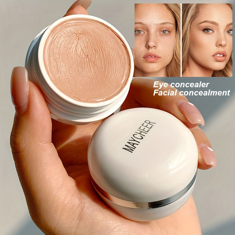 2 Tone High Coverage Concealer Cream, Concealer For Dark Circles Acne Marks Spot Freckles Blemishes, Long Wear Waterproof Liquid Foundation Cream Contain Plant Squalane