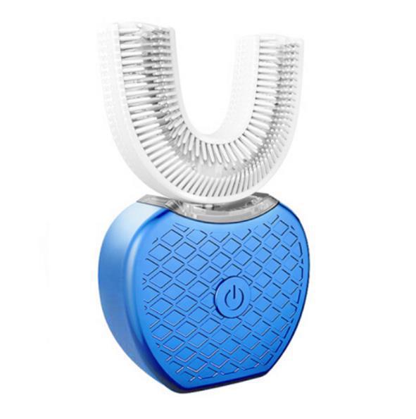 360 Degrees Intelligent Automatic Electric  Toothbrush Waterproof U Type Tooth Brush Whitening Blue Light USB Charging - You Offer