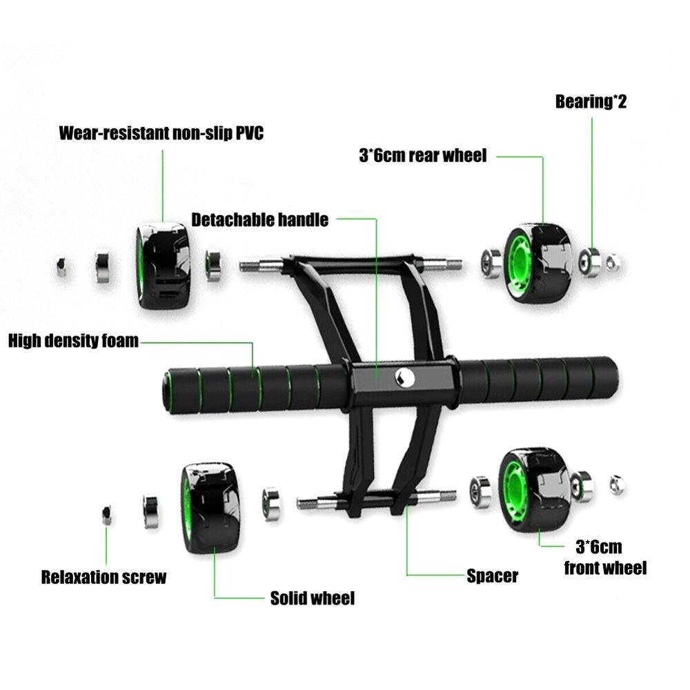 4 wheel abdominal wheel Fitness Roller - You Offer