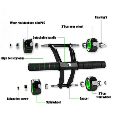 4 wheel abdominal wheel Fitness Roller - You Offer