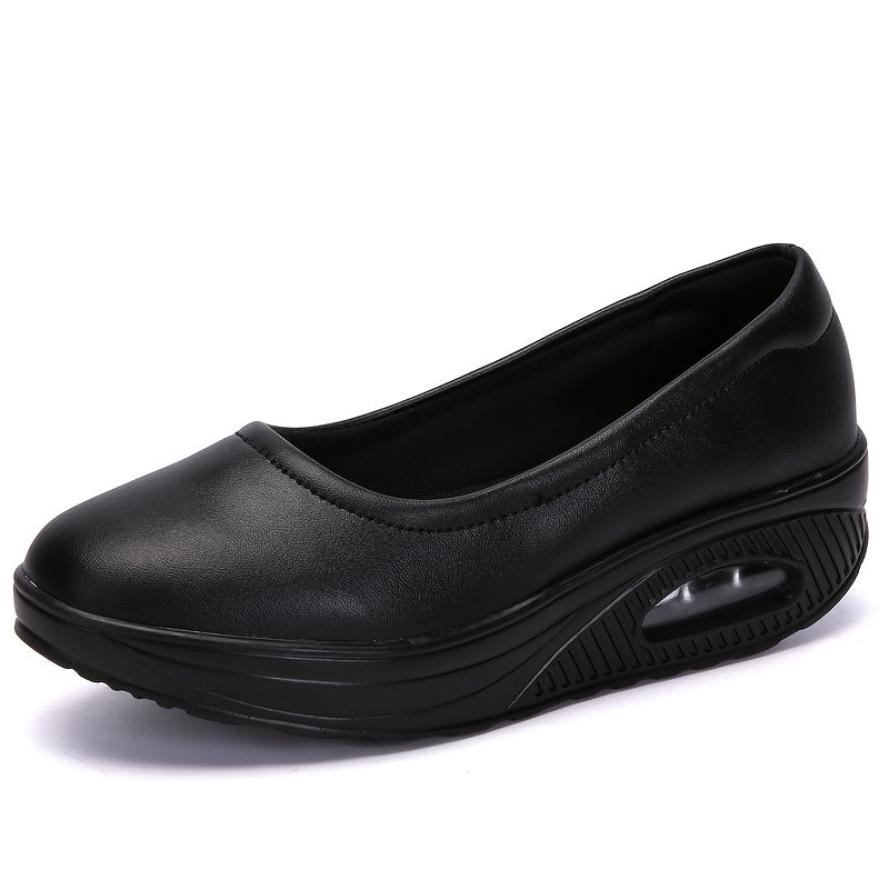 Comfy All-Season Women's Nursing Shoes with Air Cushion Support, Non-Slip Sole, Easy Slip-On Design