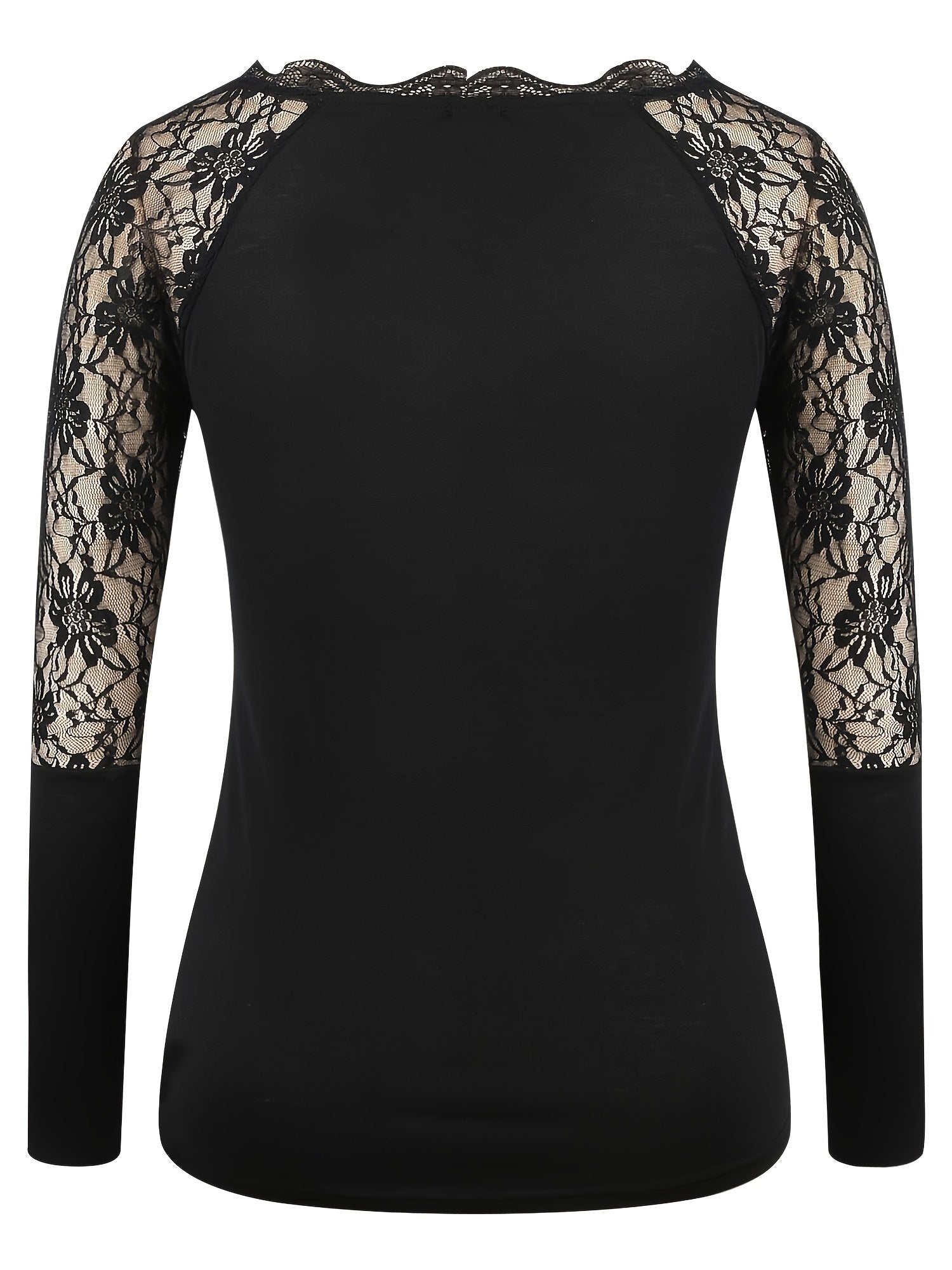 [Sexy Blouse] Sexy V Neck Lace Long Sleeve Blouse Tops | Womens Gothic Casual US