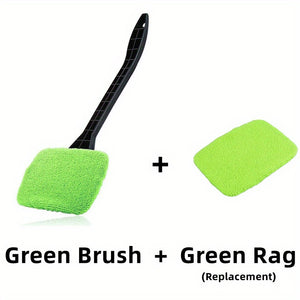 Car Window Cleaning Brush Kit for Windshield Cleaning Tools, Interior Car Wiper with Long Handle, Automotive Accessories.