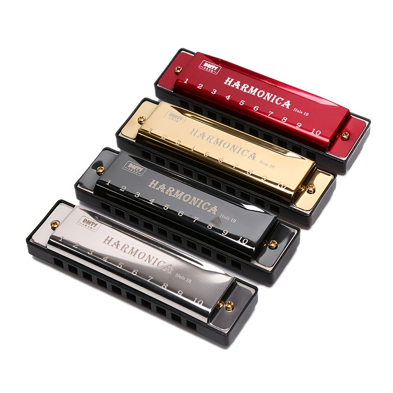 10 Hole Harmonica Mouth Organ Puzzle Musical Instrument Beginner Teaching Playing Gift Copper Core Resin Harmonica Eid Al-Adha Mubarak