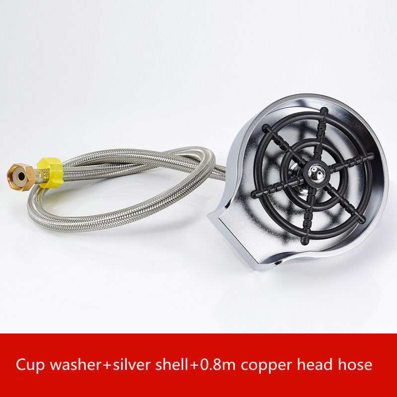 Bar Counter Cup Washer Sink High-pressure Spray Automatic Faucet Coffee Pitcher Wash Cup Tool Kitchen - You Offer