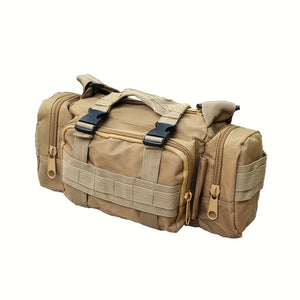 [Tactical Multi Tool Waist Pack] Tactical Multi-Tool Waist Pack - Black, Zippered, Durable Polyamide Fabric, Ideal for Cycling, Hiking, and Outdoor Activities, Outdoor Gear | Zippered Waist Pack | Adjustable Strap, Utility Wa