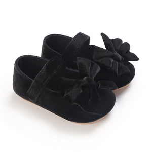 [Princess Mary Jane Flats] Princess Baby Girls Mary Jane Flats With Bowknot | First Walker Shoes Crib Shoes Wedding Party Christmas Dress Shoes
